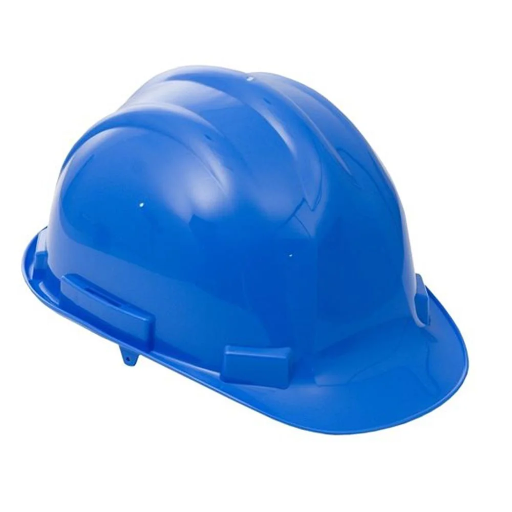 Casque de chantier bleu SafetyPro – Protection contre les chocs